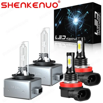 Faro HID D1S haz alto/bajo para BMW 650i 2008-2010 + bombillas antiniebla LED H11 Foto 1 de 4