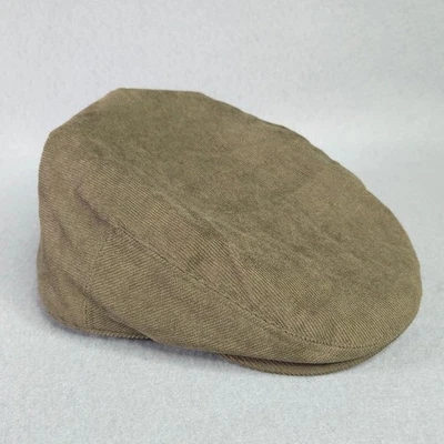 Wonderful Daidem Mens Newsboy Cap Green Corduroy Style 1907 L/XL Quilt Lined Hat - Image 1 of 4