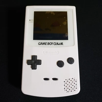 Nintendo Game Boy Color Handheld [White] w/FunnyPlaying Laminated IPS LCD SCREEN - Image 1 of 4