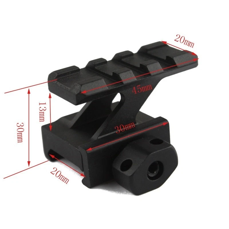 Riser Mount 30mm High 3 Slots for Rifle Scope with 20mm Picatinny / Wea...Rail - Image 1 of 4