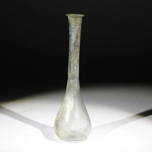 ANCIENT ROMAN GLASS UNGUENARIUM PERFUME BOTTLE - CIRCA 1st-3rd Century AD - Picture 1 of 2
