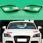 Left & Right Side Headlight Cover Clear Pc+Sealant Glue For Audi Tt 2008-2015