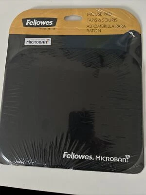Fellowes Micro Ultra Thin Mouse Pad, Black - Antimicrobial. . CRC59339. New - Image 1 of 4