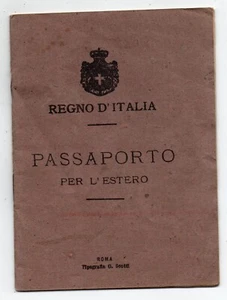 PASSPORT ABROAD - Kingdom of Italy - Issued for France - YEAR 1925 - Picture 1 of 6