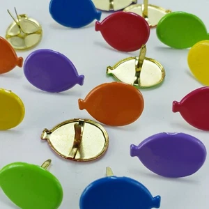 20 Balloon Brads 6 Tropical Colors Scrapbooking Embellishments Paper Fasteners - Picture 1 of 4