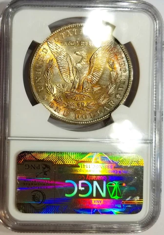 1902-O Morgan Dollar NGC MS 62 Music City Collection Toned Reverse Cover