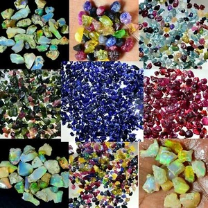 100%Natural Ethiopian Opal Tourmaline Pink Ruby Sapphire Rough Lots Specimen - Picture 1 of 9