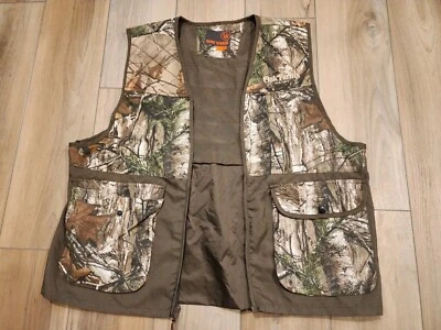 Oak Farms Dairy Game Winner Hunting Vest Jacket Realtree Camouflage Pockets Sz L - Image 1 of 4