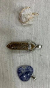 NATURAL PENDANT QUARTZ CRYSTAL ENERGY HEALING FOR NECKLACE SET 3 - Picture 1 of 1