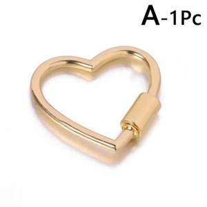 Key Ring Buckle Heart Shape Bag Buckle Open Buckle DIY Jewelry Accessories - Foto 1 di 5