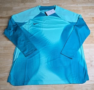 NWT $82 NIKE GOALKEEPER DRI-FIT JERSEY SHIRT Blue DH7977-354 Size XXL Slim Fit - Picture 1 of 6