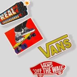Menge 4 Skater Vans Umschlag Siegel Aufkleber Abziehbilder 2inx3in - Bild 1 von 4
