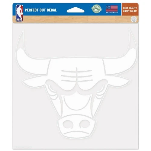 CHICAGO BULLS BLANCO CORTE PERFECTO CALCOMANÍA 8"X8" PARA VENTANAS FUNDAS PARA PORTATIL Foto 1 de 1