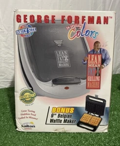 George Foreman Fat Reducing Grilling Machine&Bonus Belgian Waffle Maker-Rare - Picture 1 of 11