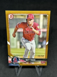 2018 Bowman Draft Baseball Gold #BD-166 Matt Thaiss /50 Angels NK - Picture 1 of 2