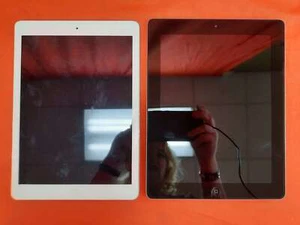 Lot Of 2 Broken Apple Ipads A1474 A1395 Tablets Silver 9614 - Picture 1 of 3