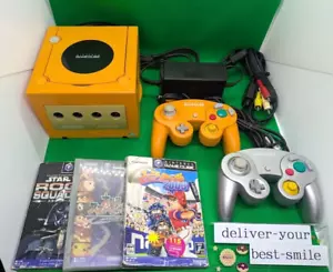 GameCube GC DOL-001 arancione set completo console di gioco Nintendo US/Canada dischi F/S us - Foto 1 di 8