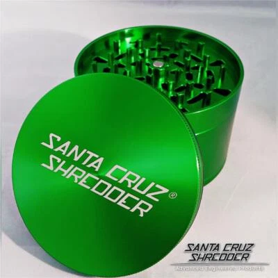 Trituradora Santa Cruz Jumbo 4.0" Verde 4 Piezas Aluminio Amoladora Agarre Texturizado Foto 1 de 3
