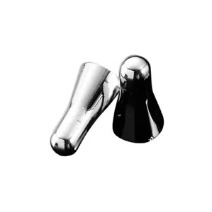 Chrome Acorn Shape Domed Valve Dust Caps (Pair) Motorcycle/Car/Trike - Picture 1 of 5