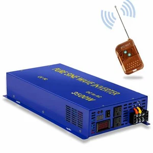 3500W Pure Sine Wave Inverter 12V to 120V Car Power Truck Motor RV Remote Switch - Picture 1 of 12