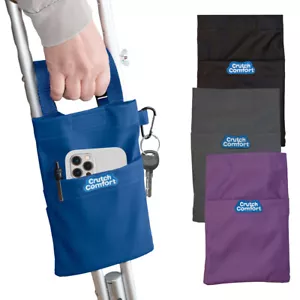 Crutch Comfort Large Universal 2-Pocket Crutch Water-Repellent Pouch/Pocket/Bag - Picture 1 of 10