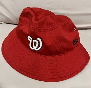 Cappello a secchiello Washington Nationals New Era berretto da golf aderente - taglia unica adatto alla maggior parte delle MLB - Foto 1 di 4