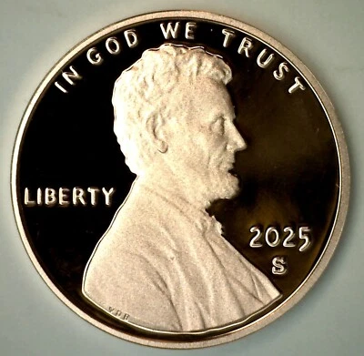 2025 S Lincoln Shield Proof Penny 1c US Coin New One Cent San Francisco - Image 1 of 2