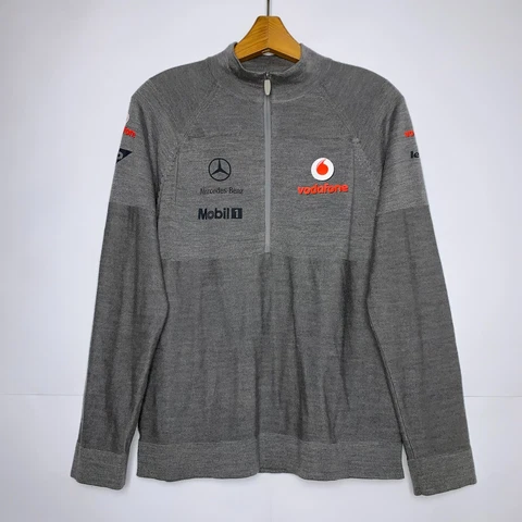 VODAFONE MCLAREN MERCEDES BENZ FORMULA1 TEAM SWEATER 1/4 ZIP sz M MEN Cover
