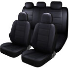 5-Seats Car Seat Covers Full Set Luxury PU Leather Front +Rear Cushion Universal