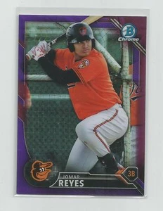 2016 Bowman Draft Chrome JOMAR REYES Purple Refractor 189/250 - Picture 1 of 1