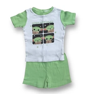 Star Wars Boys Size 4T Pajamas Cutest in the Galaxy Baby Yoda Pj's - Picture 1 of 2