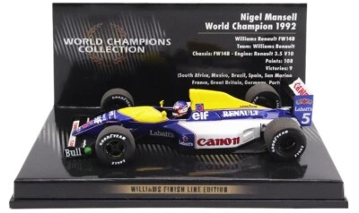 Minichamps Williams FW14B #5 1992 World Champion - Nigel Mansell 1/43 Scale - Image 1 of 4
