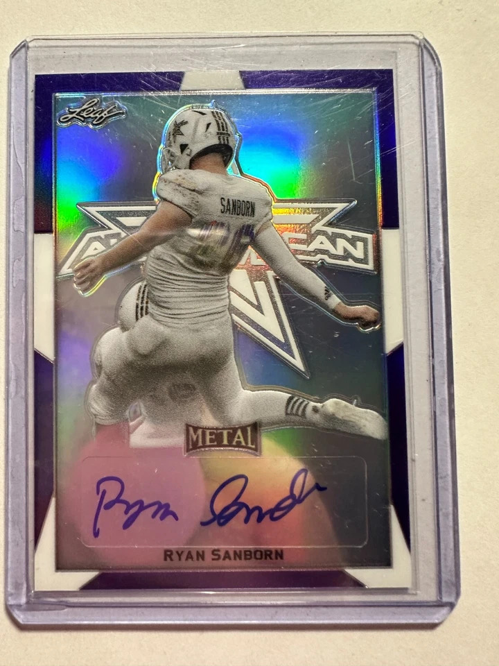 K51,530 - 2019 Leaf Army AA Bowl Metal Auto Purple #BARS1 Ryan Sanborn #/15 - Image 1 of 1