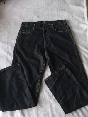 Size 36x31 Chams Black/Green Jeans, Men's - Image 1 of 4