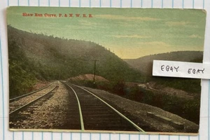 EARLY SHAW RUN CURVE PRR PENNSYLVANIA & NORTHWESTERN RAILROAD DIVISION POSTCARD - Picture 1 of 2