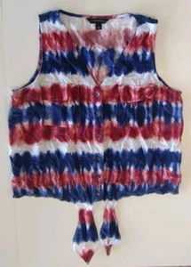 Rock & Republic Damen Medium Batik Knopfleiste Tanktop ärmellos - Bild 1 von 9