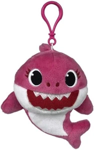 Pink Mommy Baby Shark Clip On Coin Money Change Purse 5" Stuffed Animal - Picture 1 of 4