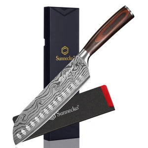 Japanese Santoku Knife 7 Inch Chef's Slicing Knife Stainless Steel Kitchen Knife - Bild 1 von 10