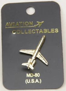 MD-80 USA top Lapel Pin by Aviation Collectables NEW Old Stock - Picture 1 of 2