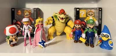 Nintendo The Super Mario Bros Película Jakks Figuras - Juego Completo y Bowser Peach Foto 1 de 4