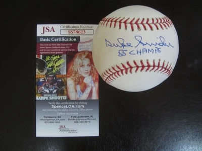 Duke Snider Autograph Signed Baseball Ball JSA (B14)  Brooklyn Dodgers 55 Champs - Image 1 of 3