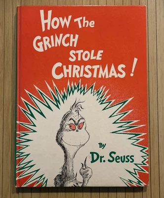Dr Seuss “How the Grinch Stole Christmas” 1964 Hardcover w/DW Edition Vintage - Image 1 of 4
