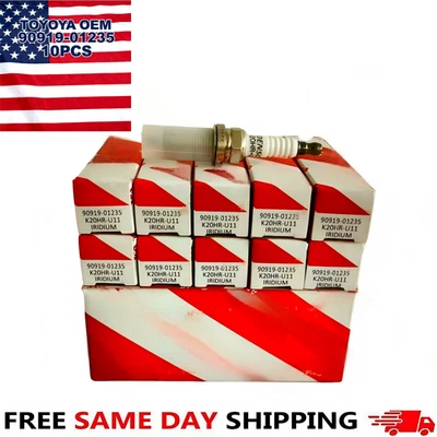 GENUINE OEM Toyota 4Runner Tacoma FJ Cruiser V6 4.0L Spark Plug SET 90919-01235 - Image 1 of 4