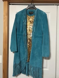 Skully Turquoise Fringe Jacket - Picture 1 of 6
