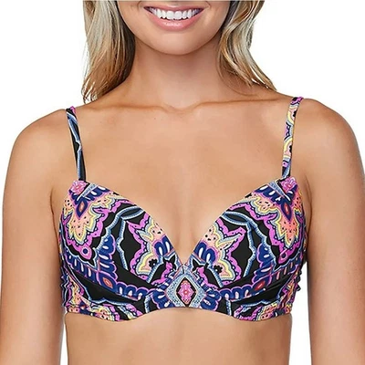 Top de bikini de natación con aros estampado de noches de Nepal para mujer talla L Raisins Foto 1 de 4