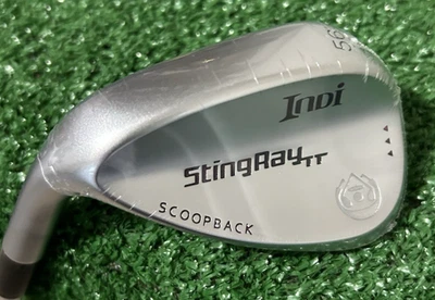 Indi Golf LH Stingray TT Scoopback 56° Sand Wedge 12° Bounce KBS Wedge Flex, New - Image 1 of 4