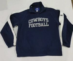 Dallas Cowboys Rebook NFL 1/4 Zip Fleece Top Adult Size Large - Picture 1 of 8