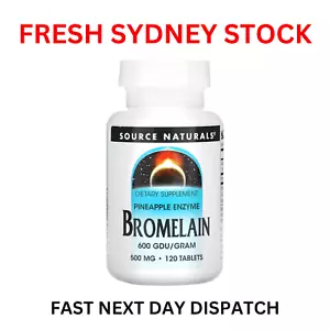 Source Natural Bromelain 500 mg 120 Tablets Pineapple Enzyme Relieve Joint Pain - Foto 1 di 4