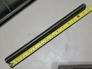 7/8-9 x14" A193 Stainless Steel Coarse Thread Fully Threaded Rod Bar Stud 14.25" - Picture 1 of 2