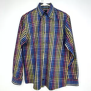 F/X Fusion Herren mittel Knopfleiste Shirt mehrfarbig kariert kariert Langarm - Bild 1 von 10